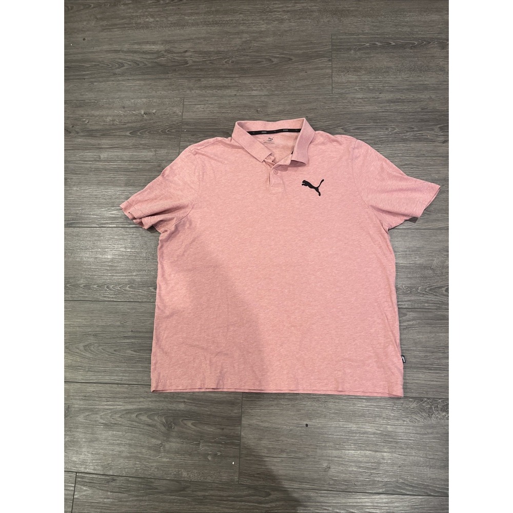 PUMA Golf Polo Pink Short Sleeve Performance Cotton Mens Size XL